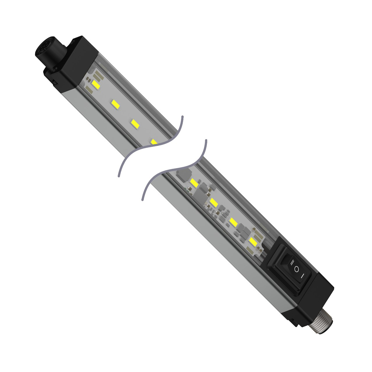 Banner Engineering LED Machine Light; Rectangular; 316 x 28 x 21mm; Warm White Light; 12-30VDC; IP50; Potted Cable